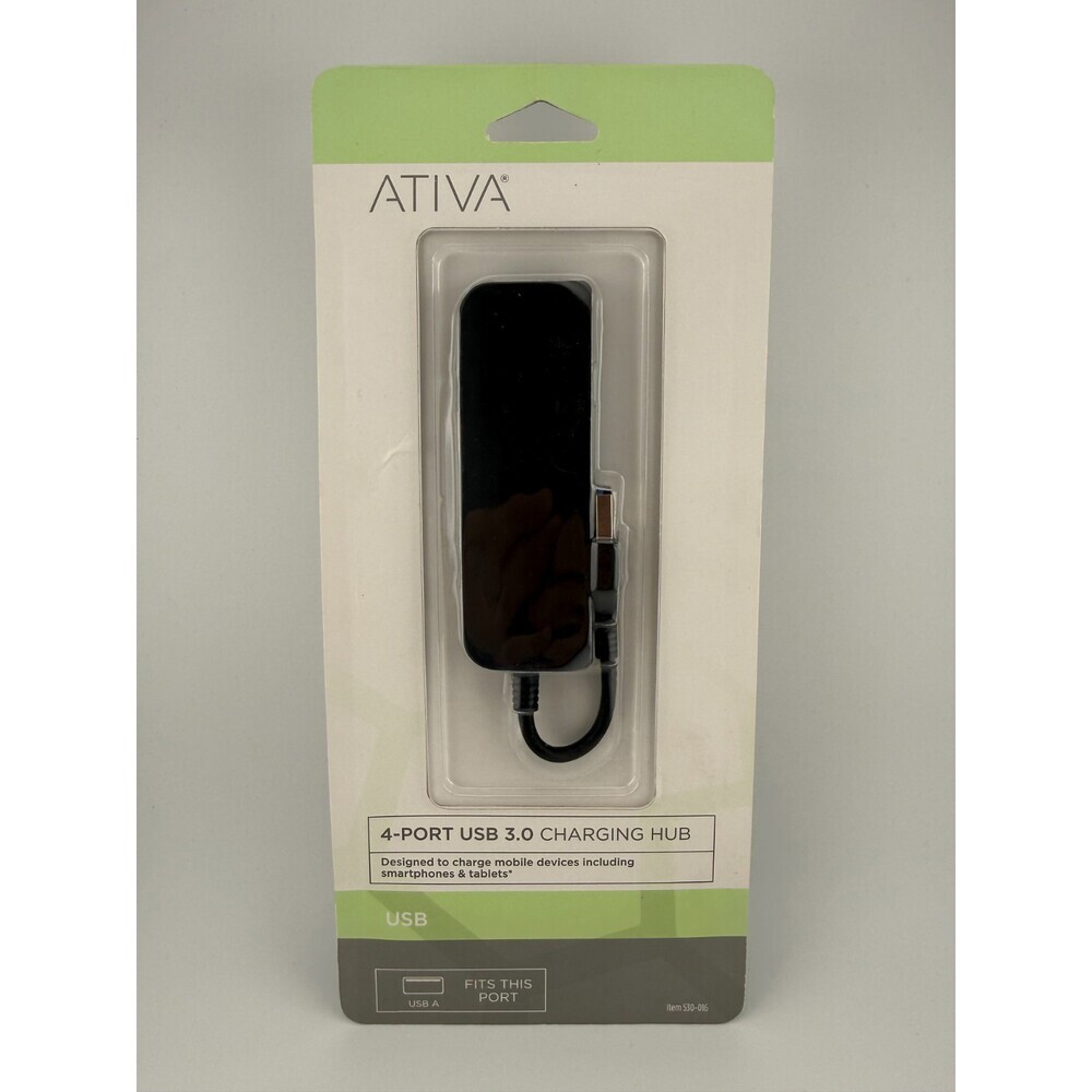 New Ativa Smartphone Tablet High-Speed Port Expander 4-Port USB 3.0 Charging Hub